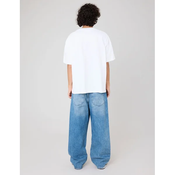 Jean baggy stone used Bleu moyen