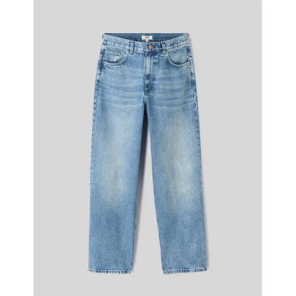 Jean baggy stone used Bleu moyen