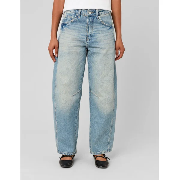 Jean balloon Bleu moyen