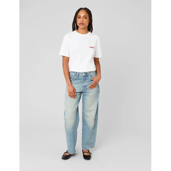 Jean balloon Bleu moyen