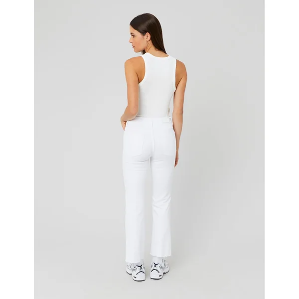 Jean flare cropped Ecru
