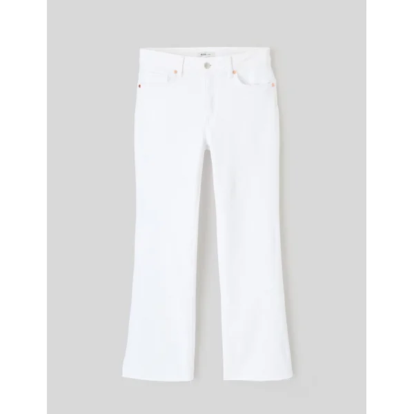 Jean flare cropped Ecru