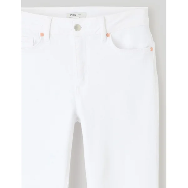 Jean flare cropped Ecru