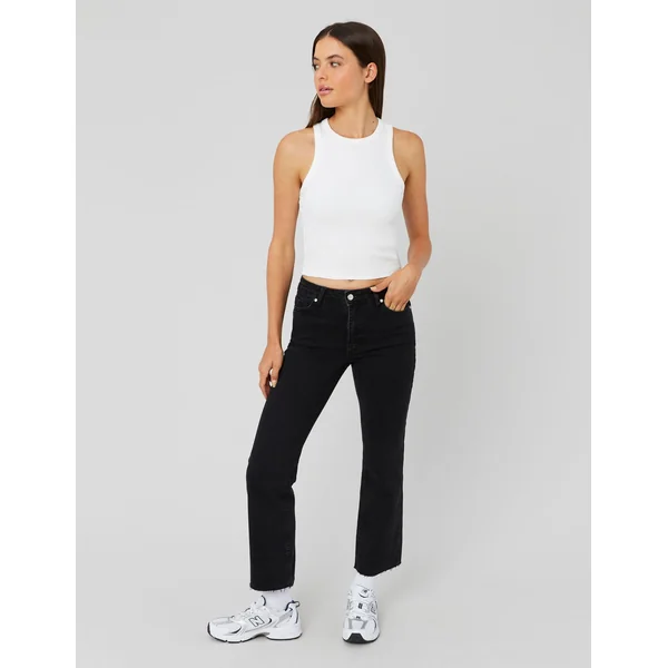Jean flare cropped Noir