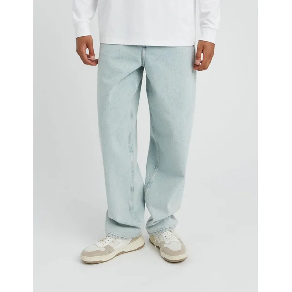 Jean loose bleach vintage Bleu clair
