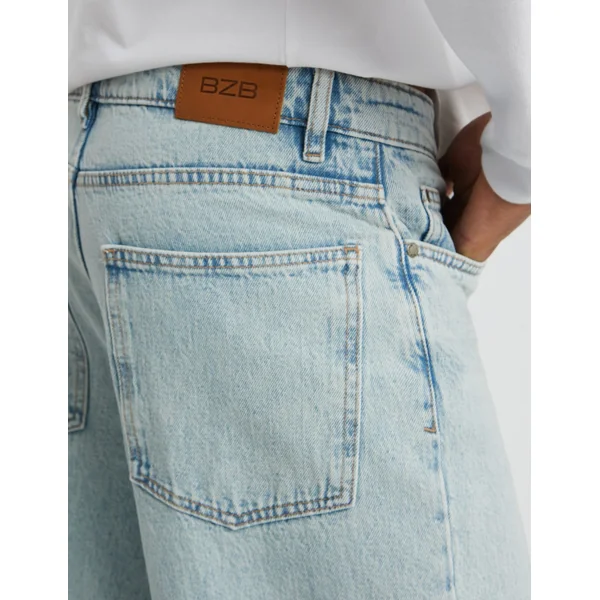 Jean loose bleach vintage Bleu clair