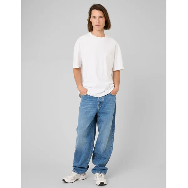 Jean loose double stone Bleu moyen