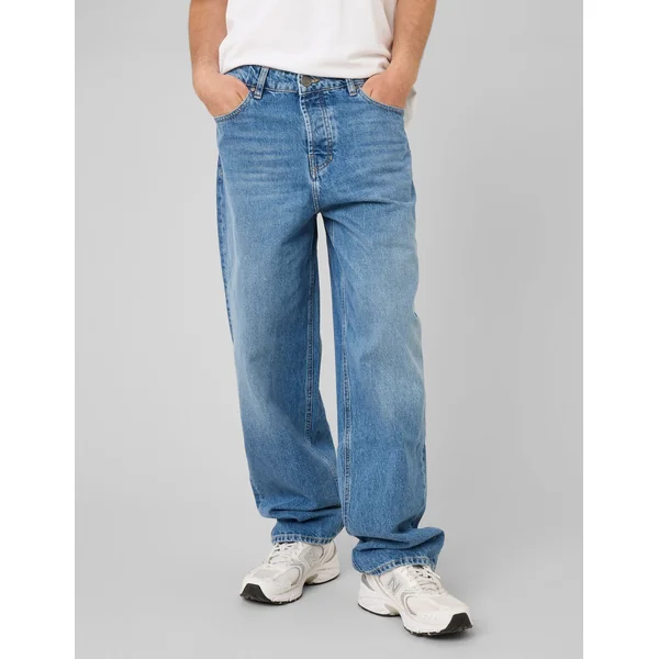 Jean loose double stone Bleu moyen