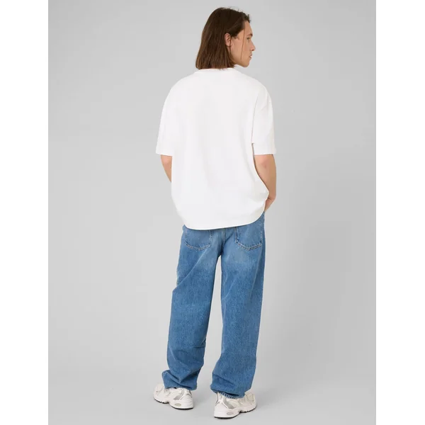 Jean loose double stone Bleu moyen