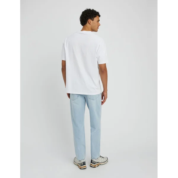 Jean relaxed bleach Bleu Jean Bleach