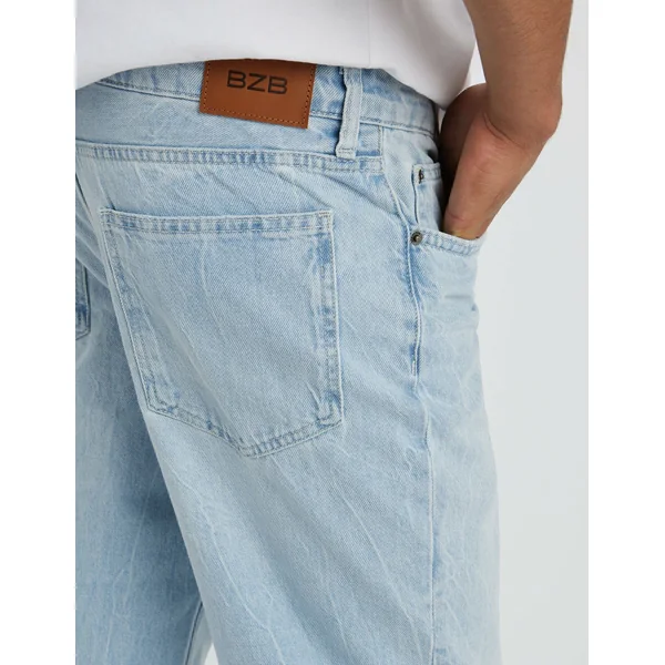 Jean relaxed bleach Bleu Jean Bleach