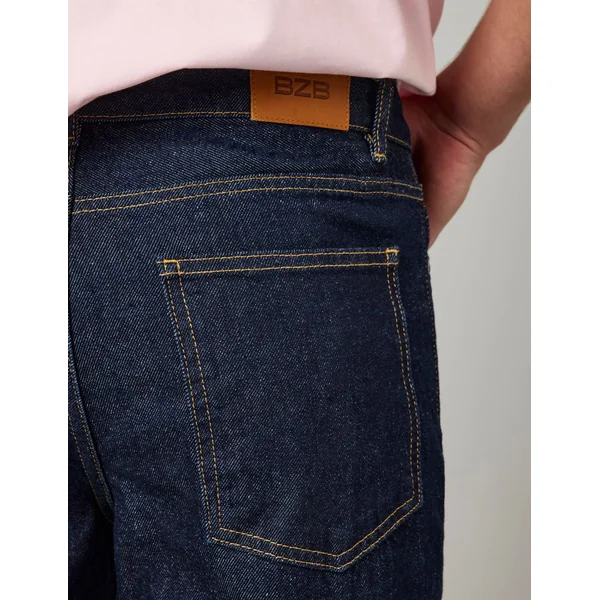 Jean relaxed brut Bleu moyen
