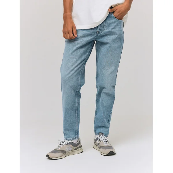 Jean relaxed double stone Bleu moyen