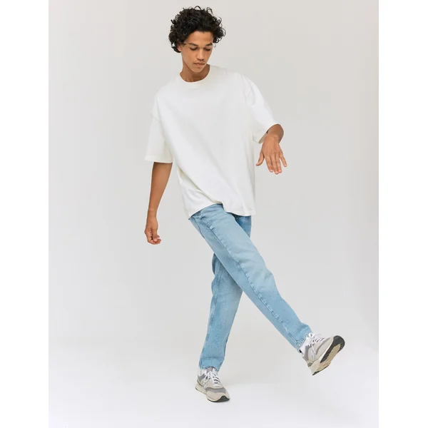 Jean relaxed double stone Bleu moyen