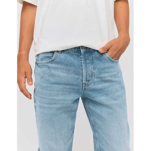 Jean relaxed double stone Bleu moyen