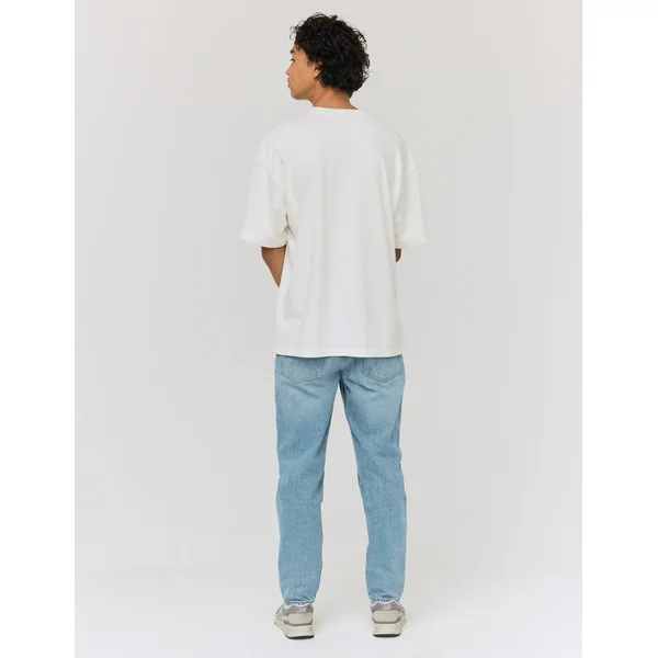 Jean relaxed double stone Bleu moyen