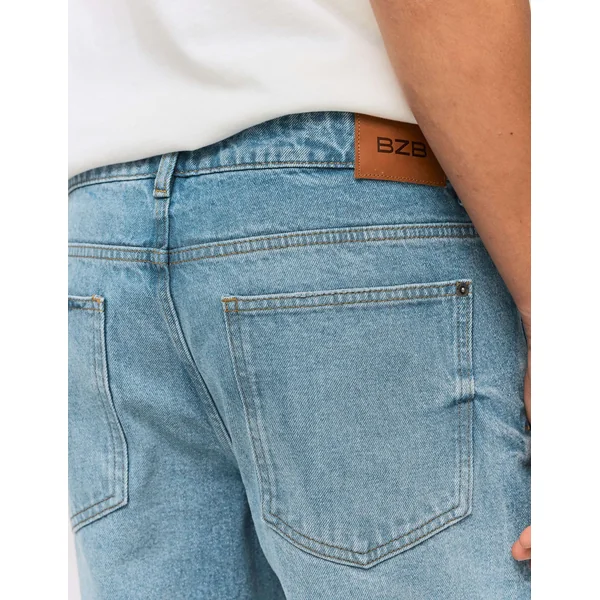 Jean relaxed double stone Bleu moyen