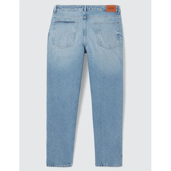 Jean relaxed double stone Bleu moyen
