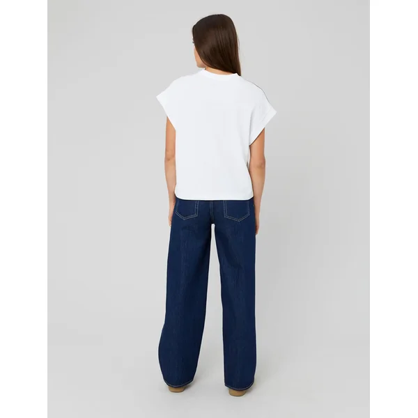 Jean straight surpiqures Bleu moyen