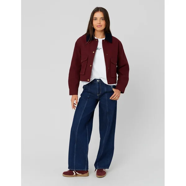 Jean straight surpiqures Bleu moyen