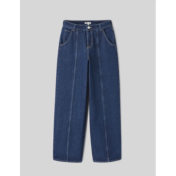 Jean straight surpiqures Bleu moyen