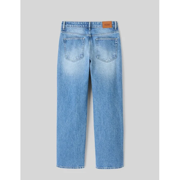 Jean straight taille basse Bleu moyen