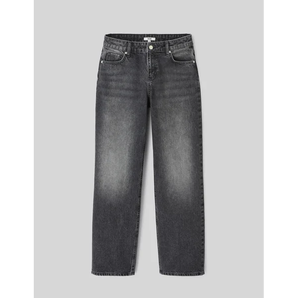 Jean straight taille basse Gris foncé