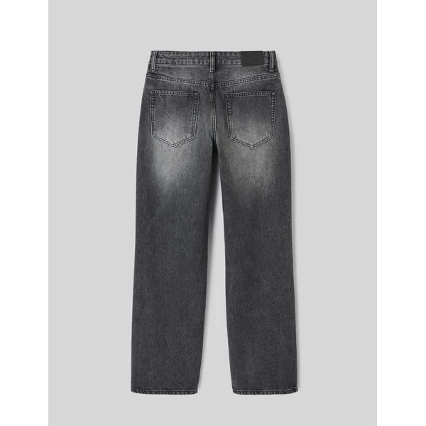 Jean straight taille basse Gris foncé