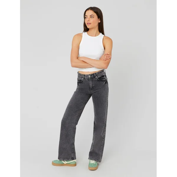 Jean straight taille standard Gris foncé