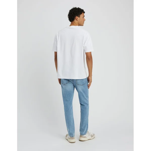 Jean straight triple stone Bleu Jean Bleach