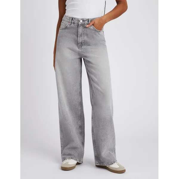 Jean wide leg Gris moyen