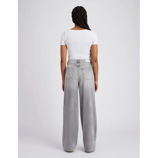 Jean wide leg Gris moyen
