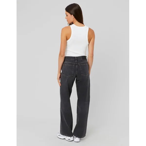 Jean wide leg taille basse Noir