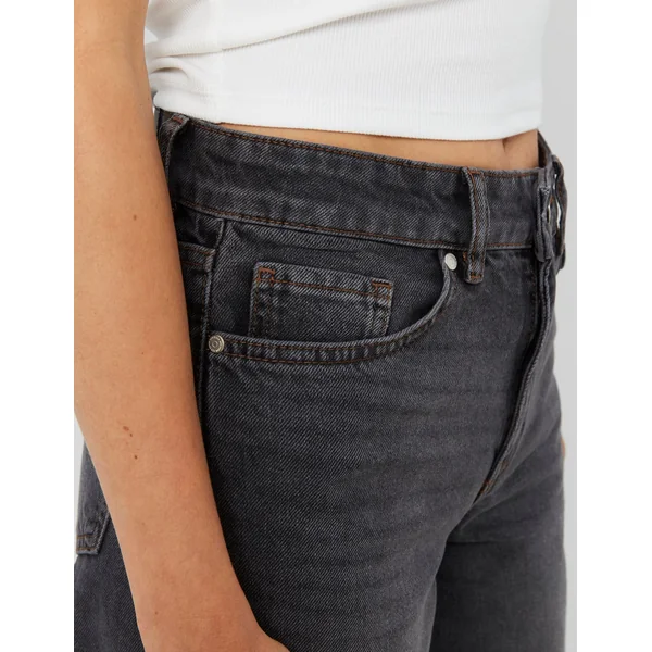 Jean wide leg taille basse Noir
