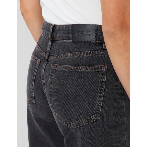 Jean wide leg taille basse Noir