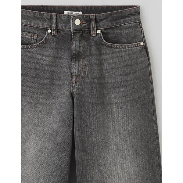 Jean wide leg taille basse Noir