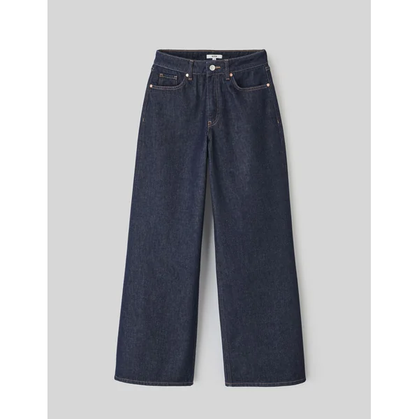 Jean wide leg taille standard Bleu moyen