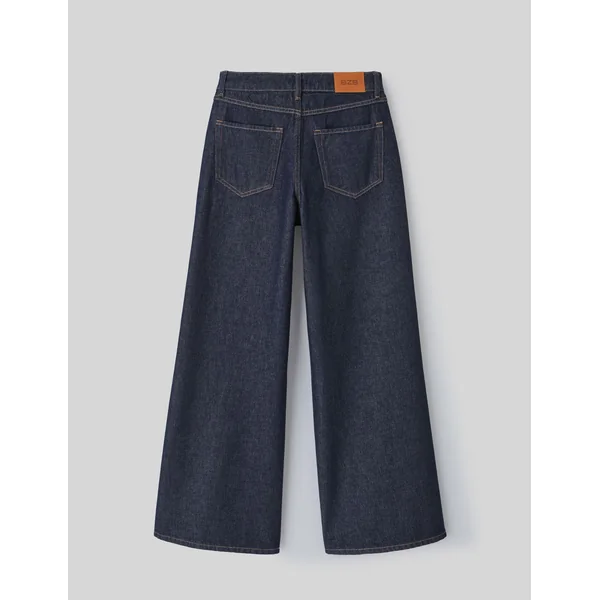 Jean wide leg taille standard Bleu moyen