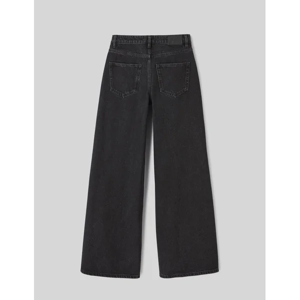 Jean wide leg taille standard Noir