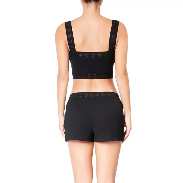 Jeanne Short noir en coton Huit Lingerie