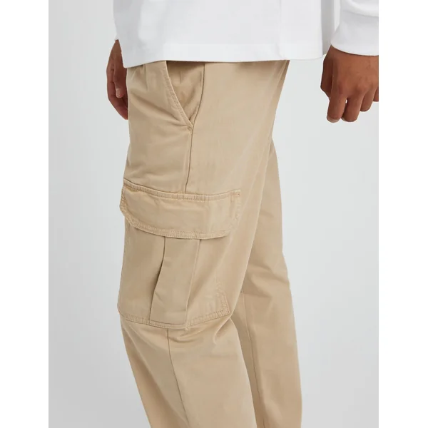 Jogger cargo bas droit Beige