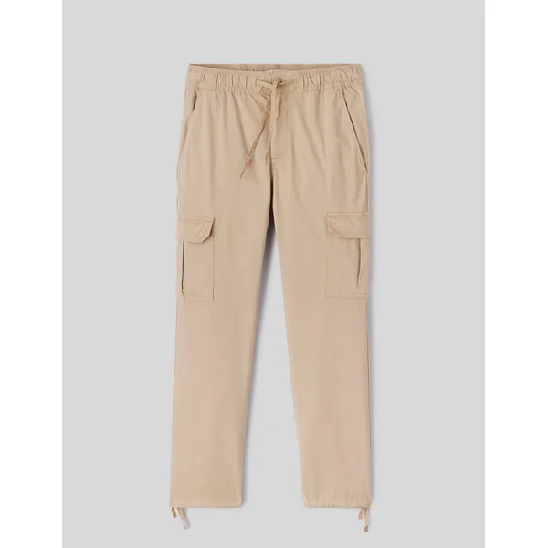 Jogger cargo bas droit Beige