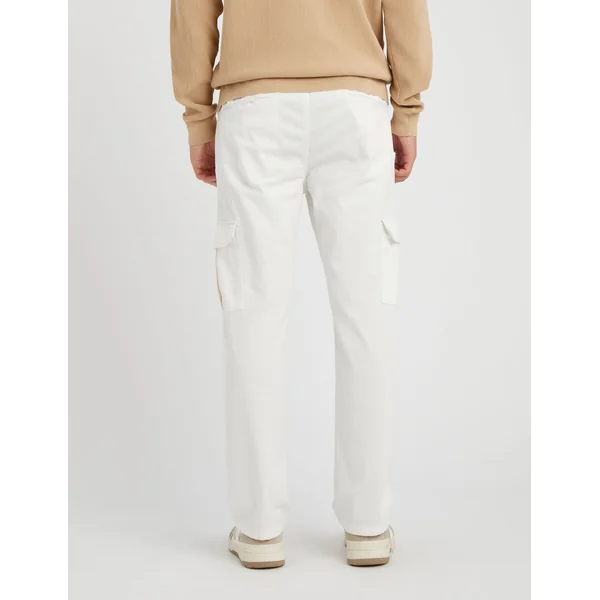 Jogger cargo bas droit Blanc écru