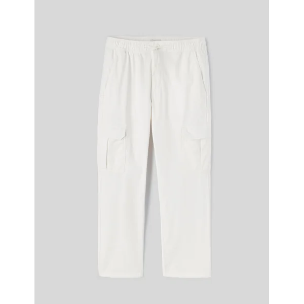 Jogger cargo bas droit Blanc écru
