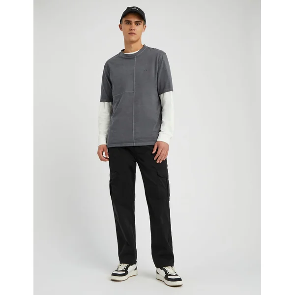 Jogger cargo bas droit Noir