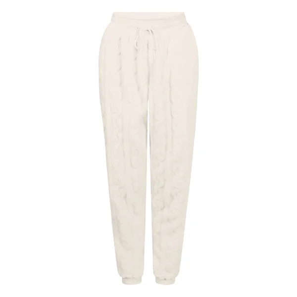 Jogger en polaire torsadée - Blanc