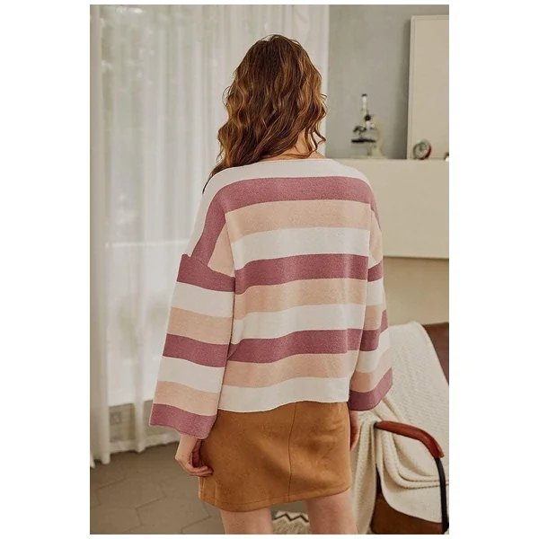 Jolie Pull Bohème Tons Rosé