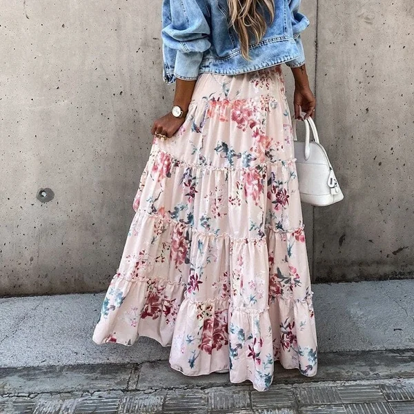 Jupe bohème asymétrique