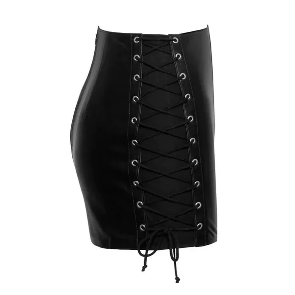 Jupe courte en cuir