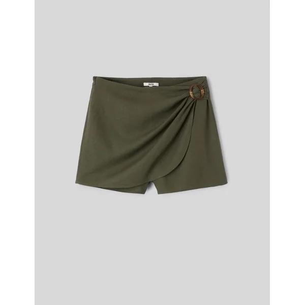 Jupe courte paréo Vert kaki